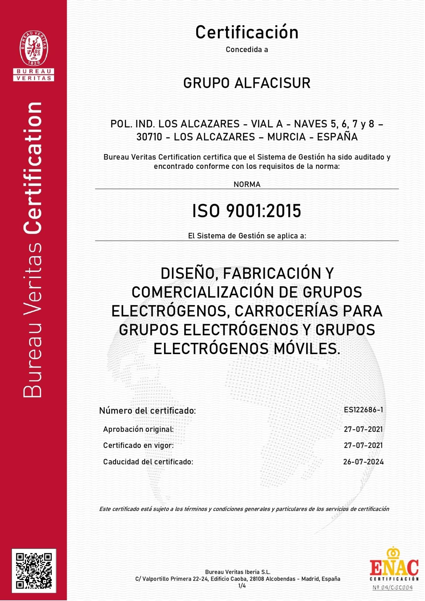 El GRUPO ALFACISUR, certificado según norma ISO 9001:2015,  comunica que dispone de criterios propios para la homologación inicial de sus proveedores.