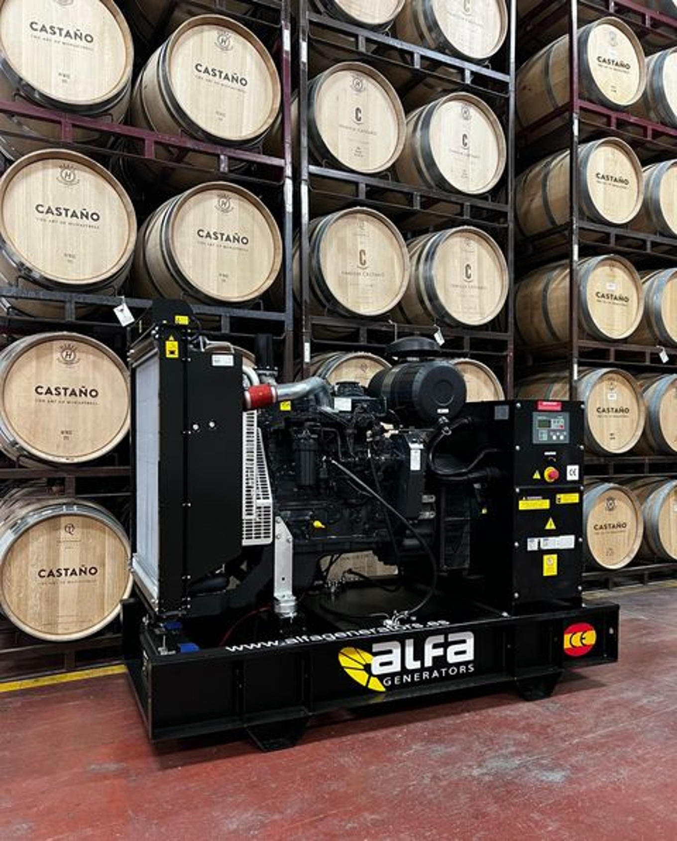 La familia Castaño ha depositado su confianza en Alfa Generators, 100 KVA de energía eléctrica aplicadas a la actividad vinícola.